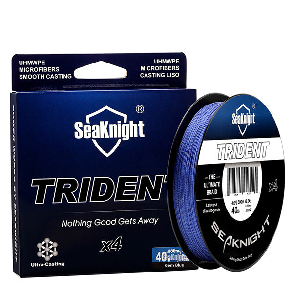 SeaKnigt TRIDENT 300M Braided Line 4 Strands Weaves Multifilament Sea Carp Fishing Rope Wire 8LB 20LB 30LB 50LB 80LB