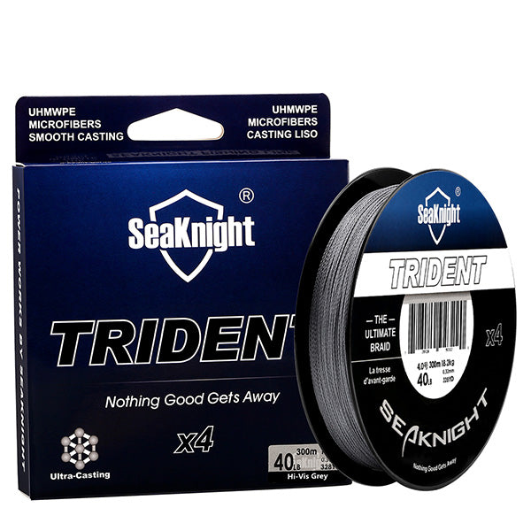 SeaKnigt TRIDENT 300M Braided Line 4 Strands Weaves Multifilament Sea Carp Fishing Rope Wire 8LB 20LB 30LB 50LB 80LB