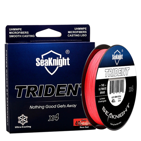SeaKnigt TRIDENT 300M Braided Line 4 Strands Weaves Multifilament Sea Carp Fishing Rope Wire 8LB 20LB 30LB 50LB 80LB
