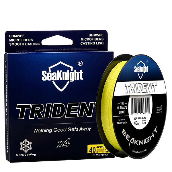 SeaKnigt TRIDENT 300M Braided Line 4 Strands Weaves Multifilament Sea Carp Fishing Rope Wire 8LB 20LB 30LB 50LB 80LB