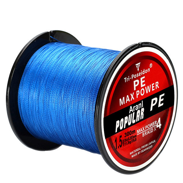 SeaKnight Tri-Poseidon Series 300M 8-60LB PE Braided Fishing Line Multifilament 4 Strands Braid for Sea Carp Fishing Saltwater