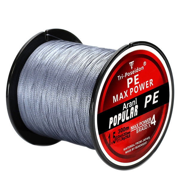 SeaKnight Tri-Poseidon Series 300M 8-60LB PE Braided Fishing Line Multifilament 4 Strands Braid for Sea Carp Fishing Saltwater