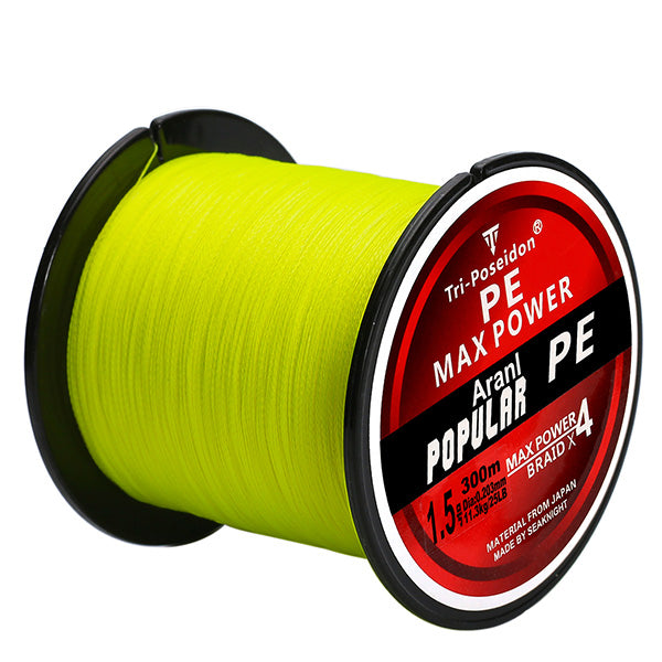 SeaKnight Tri-Poseidon Series 300M 8-60LB PE Braided Fishing Line Multifilament 4 Strands Braid for Sea Carp Fishing Saltwater