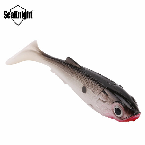 SeaKnight SL001 Soft Lure 4PCS/Lot Retail hot model 6g 90mm 3 Colors Fishlike with Fish Scales 3D Eyes T-Tail Lure