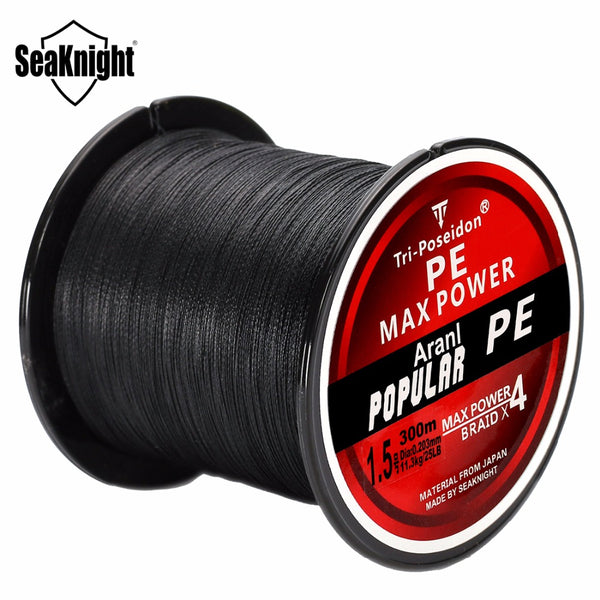 SeaKnight TriPoseidon 300M PE Braided Multifilament Fishing Line 4 Strands Fishing Line 8 10 15 20 25 30 40 50 60LB Carp Fishing