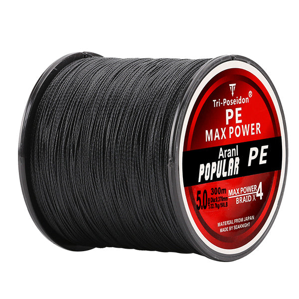 SeaKnight TriPoseidon 300M PE Braided Multifilament Fishing Line 4 Strands Fishing Line 8 10 15 20 25 30 40 50 60LB Carp Fishing