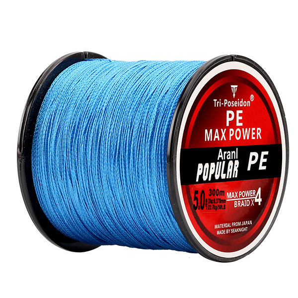 SeaKnight TriPoseidon 300M PE Braided Multifilament Fishing Line 4 Strands Fishing Line 8 10 15 20 25 30 40 50 60LB Carp Fishing