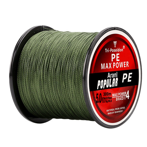 SeaKnight TriPoseidon 300M PE Braided Multifilament Fishing Line 4 Strands Fishing Line 8 10 15 20 25 30 40 50 60LB Carp Fishing