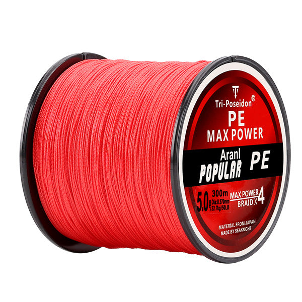 SeaKnight TriPoseidon 300M PE Braided Multifilament Fishing Line 4 Strands Fishing Line 8 10 15 20 25 30 40 50 60LB Carp Fishing