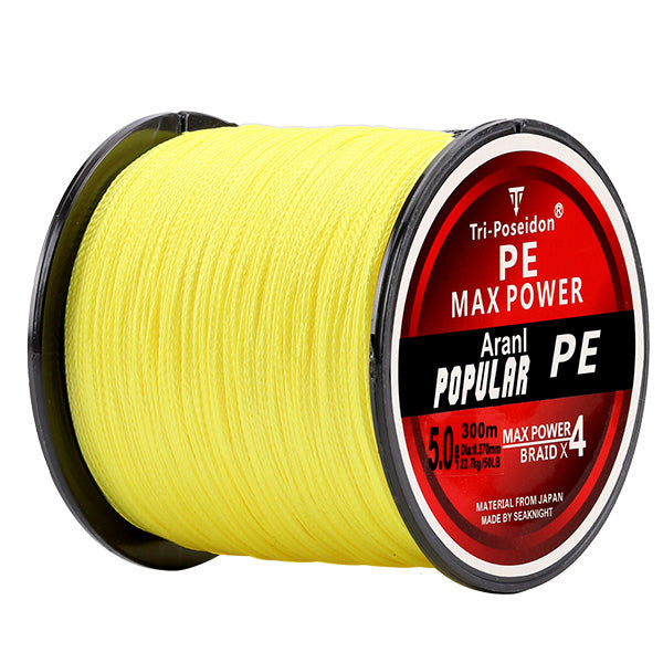 SeaKnight TriPoseidon 300M PE Braided Multifilament Fishing Line 4 Strands Fishing Line 8 10 15 20 25 30 40 50 60LB Carp Fishing