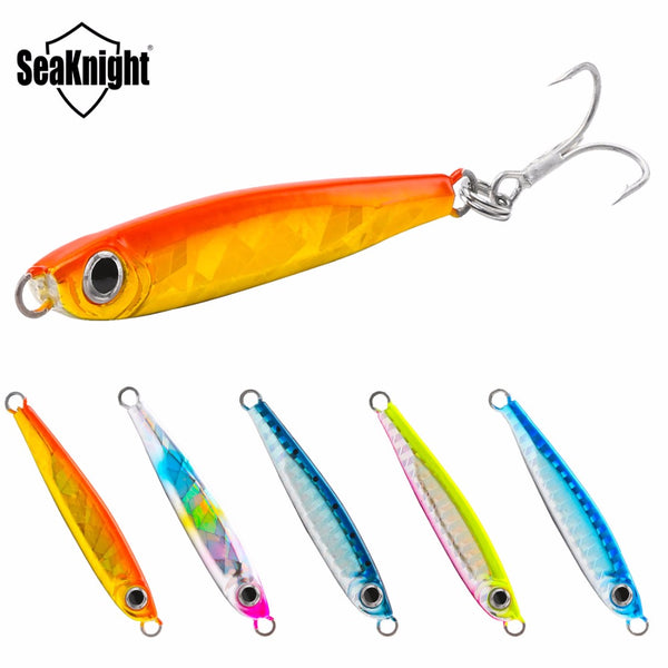 SeaKnight SK302 8g/21g/28g/30g/40g Jig Fishing Lures 5PCS Fishing Jigging Lure Set Metal Jig Fishing Bait Saltwater Boat Fishing