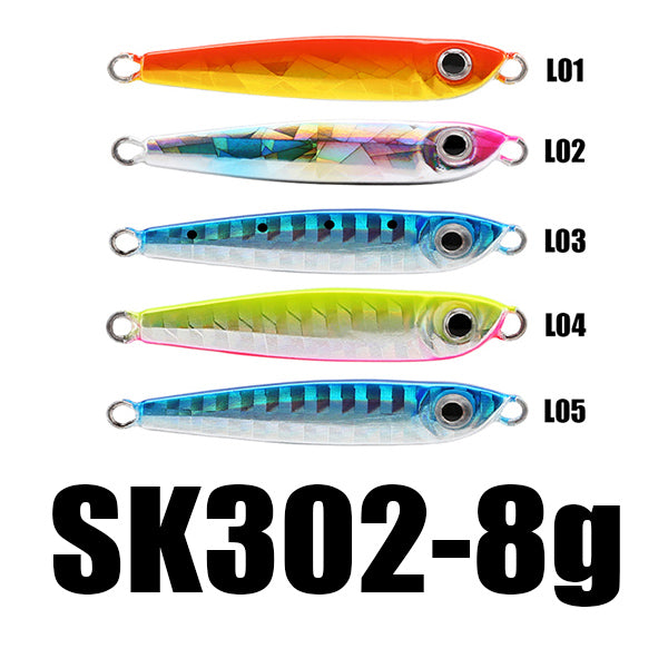 SeaKnight SK302 8g/21g/28g/30g/40g Jig Fishing Lures 5PCS Fishing Jigging Lure Set Metal Jig Fishing Bait Saltwater Boat Fishing