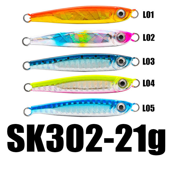 SeaKnight SK302 8g/21g/28g/30g/40g Jig Fishing Lures 5PCS Fishing Jigging Lure Set Metal Jig Fishing Bait Saltwater Boat Fishing
