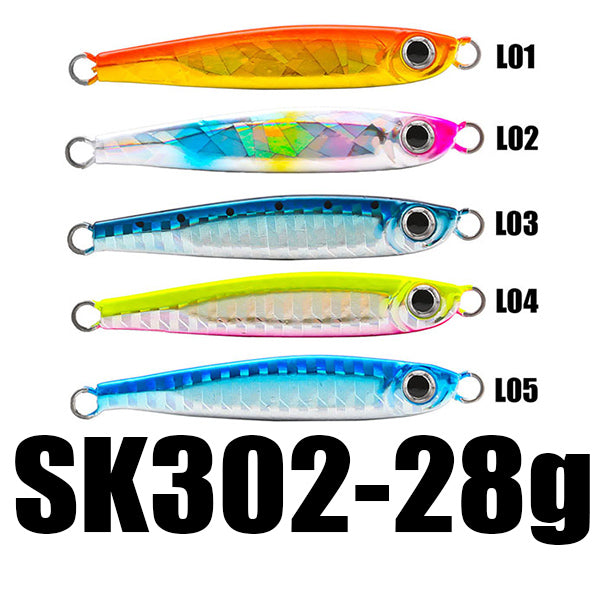 SeaKnight SK302 8g/21g/28g/30g/40g Jig Fishing Lures 5PCS Fishing Jigging Lure Set Metal Jig Fishing Bait Saltwater Boat Fishing