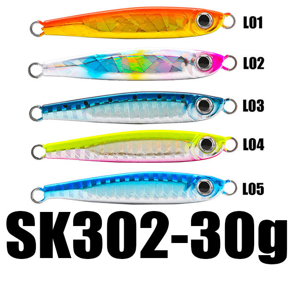 SeaKnight SK302 8g/21g/28g/30g/40g Jig Fishing Lures 5PCS Fishing Jigging Lure Set Metal Jig Fishing Bait Saltwater Boat Fishing