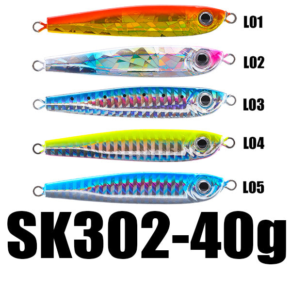SeaKnight SK302 8g/21g/28g/30g/40g Jig Fishing Lures 5PCS Fishing Jigging Lure Set Metal Jig Fishing Bait Saltwater Boat Fishing