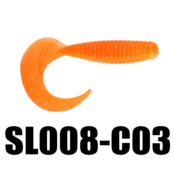 SeaKnight Soft Lure SL008 3.6g 70mm 2.7in 6PCS Wobbler Fishing Lure Maggots Worm Lure Artificial Soft Bait Bass Lure for Fishing